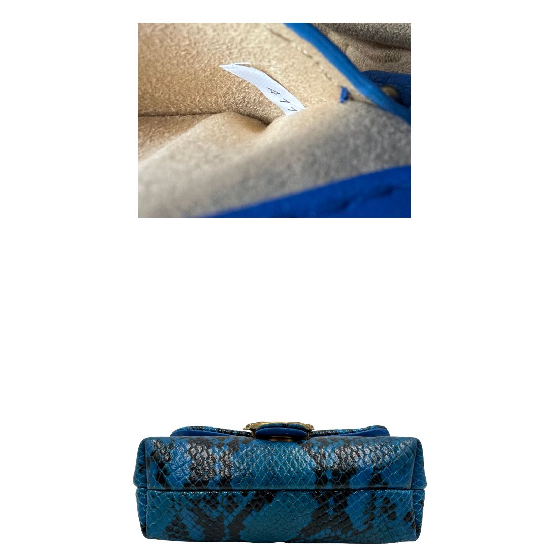 base  Borsa Pinko in pelle blu animalier nella versione micro, di lusso, originale, ottime condizioni, usata.