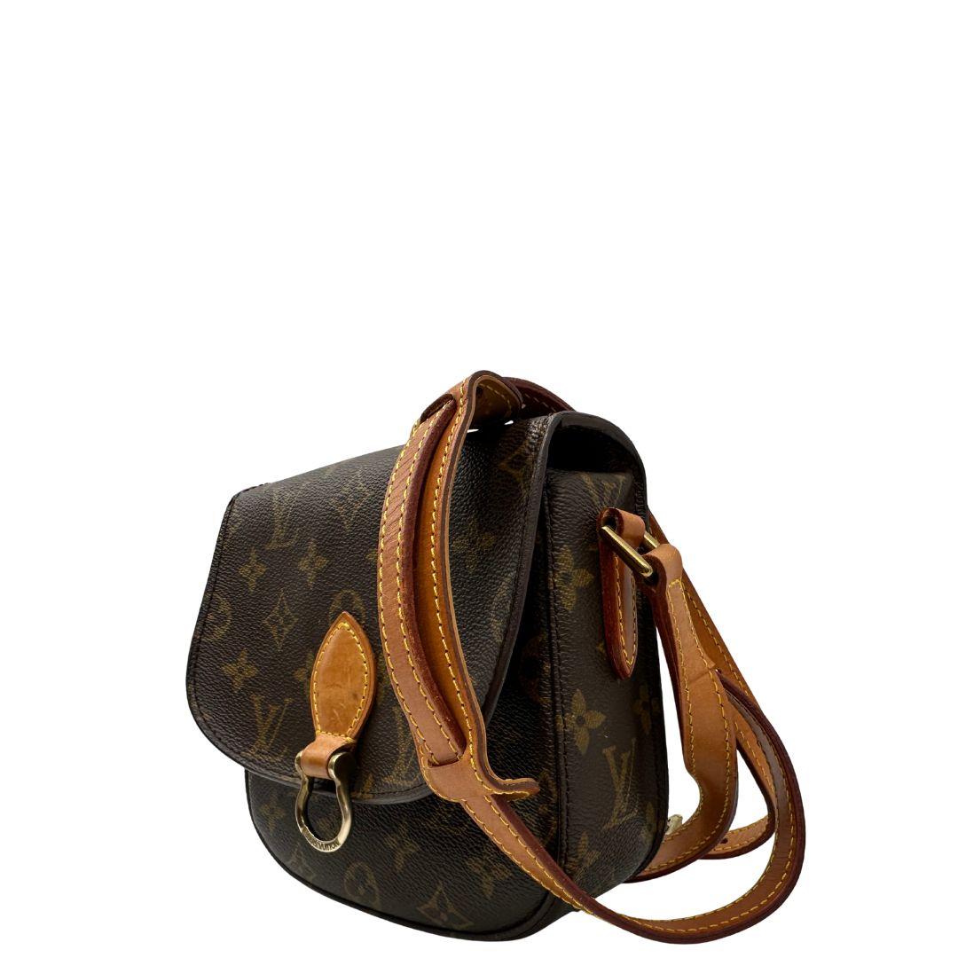 lato Borsa Saint Cloud LV in canvas monogram, indossabile a tracolla, di lusso, originale, ottime condizioni, usata. 