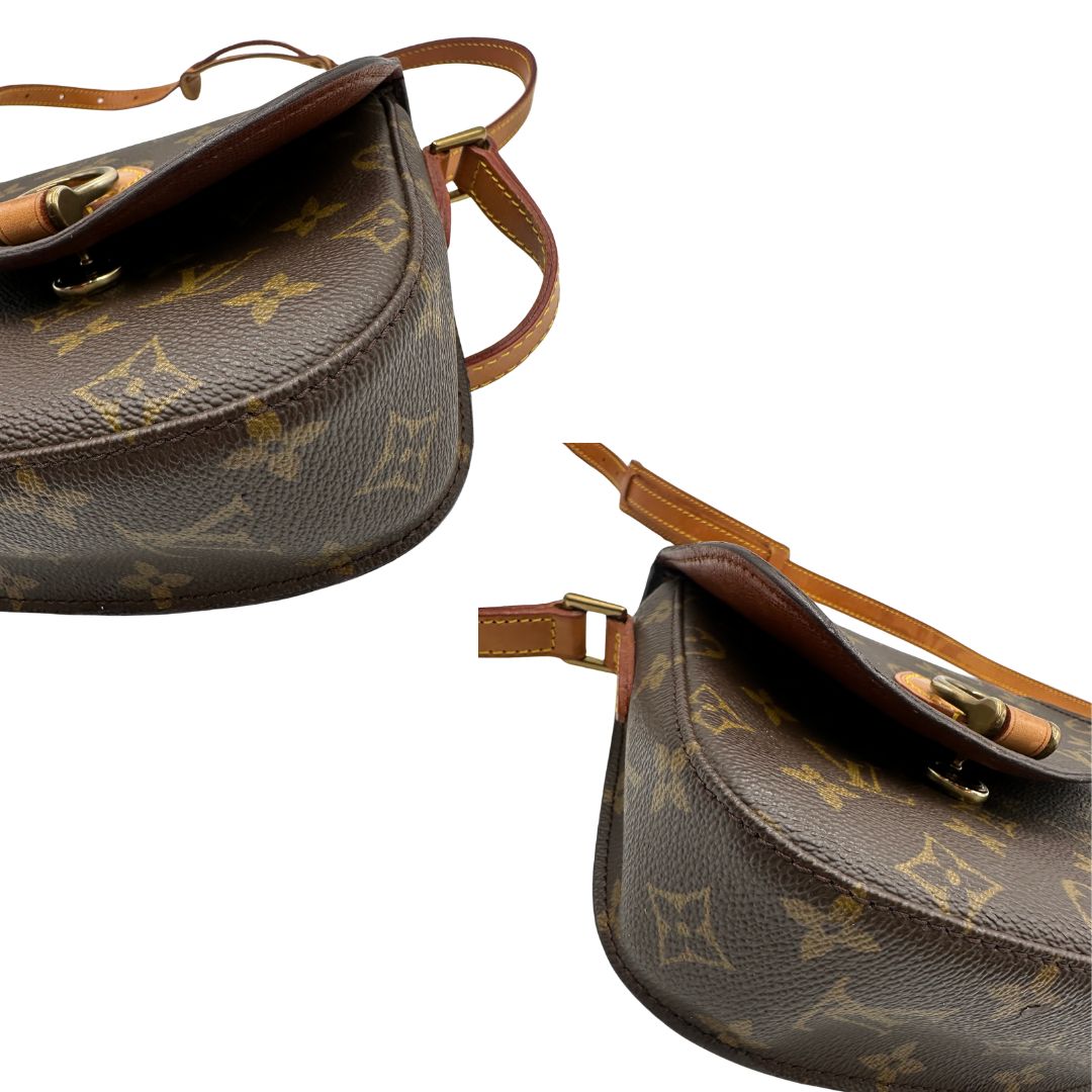 angoli Borsa Saint Cloud LV in canvas monogram, indossabile a tracolla, di lusso, originale, ottime condizioni, usata. 