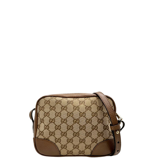 front  Borsa Gucci in tessuto GG e finiture in pelle marroni, di lusso, originale, ottime condizioni.