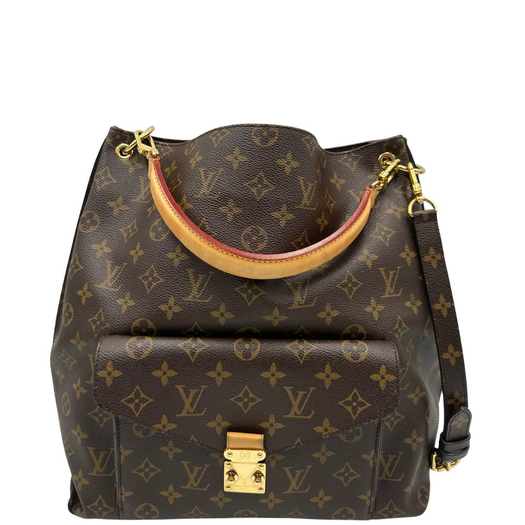 Front, Borsa Louis Vuitton Mètis nella versione Hobo, di lusso, originale, ottime condizioni, usata.