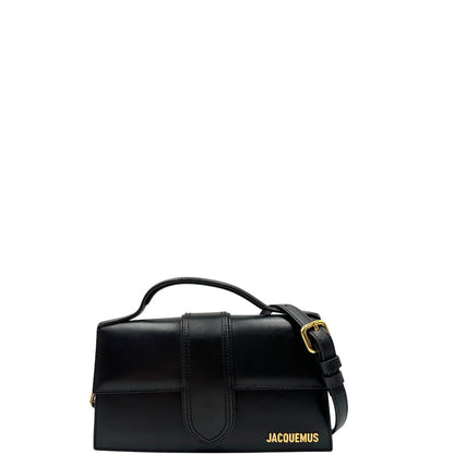front Borsa Jacquemus nella versione Le Grand Bambino in pelle nera, di lusso, originale, eccellenti condizioni, usata. 