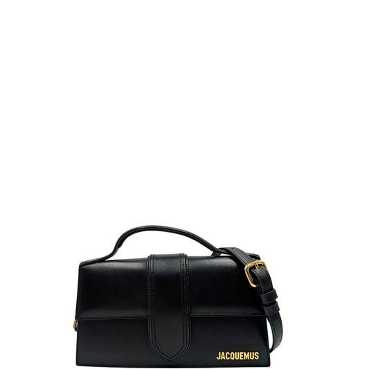 front Borsa Jacquemus nella versione Le Grand Bambino in pelle nera, di lusso, originale, eccellenti condizioni, usata. 