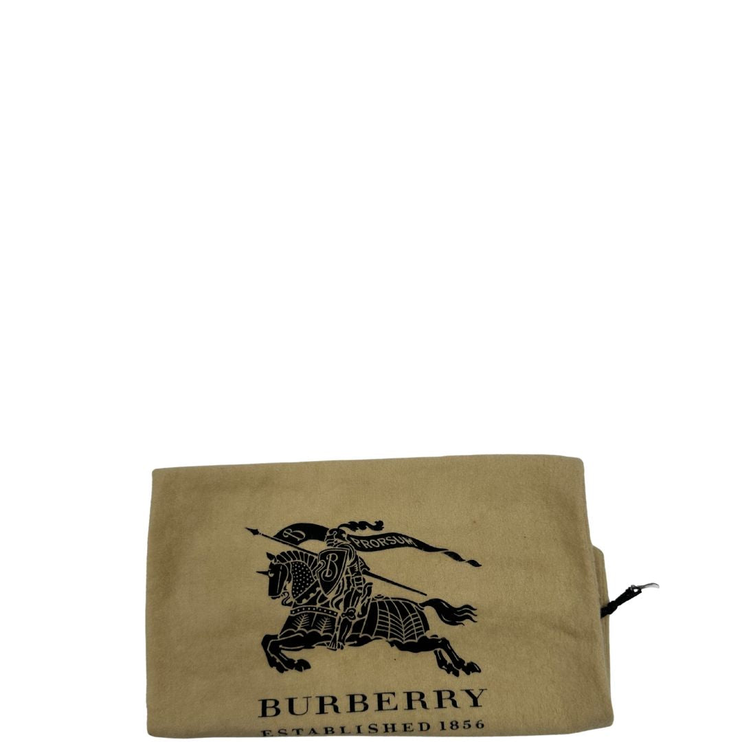 dustbag  Bauletto Burberry in canvas tartan e finiture in pelle testa di moro, di lusso, originale, ottime condizioni, usato