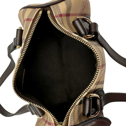 interno Bauletto Burberry in canvas tartan e finiture in pelle testa di moro, di lusso, originale, ottime condizioni, usato