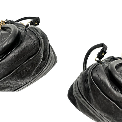 angoli  Borsa Chloè in pelle nera, indossabile a spalla o a mano, di lusso, originale, ottime condizioni, usata.  