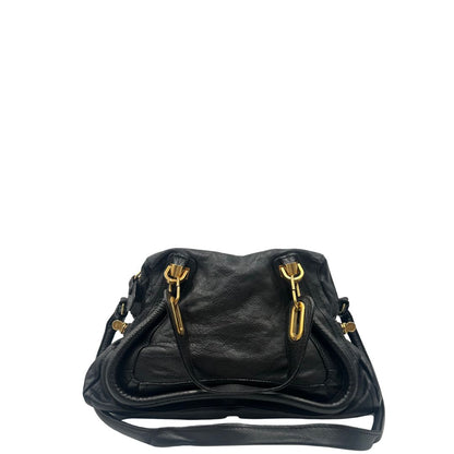 retro  Borsa Chloè in pelle nera, indossabile a spalla o a mano, di lusso, originale, ottime condizioni, usata.  