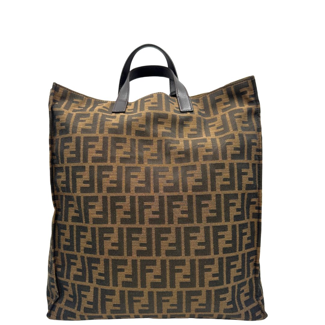 retro  Sac Plat Fendi color tabacco trama Zucca, di lusso, originale, ottime condizioni, usata. 