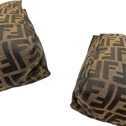 angoli  Sac Plat Fendi color tabacco trama Zucca, di lusso, originale, ottime condizioni, usata. 