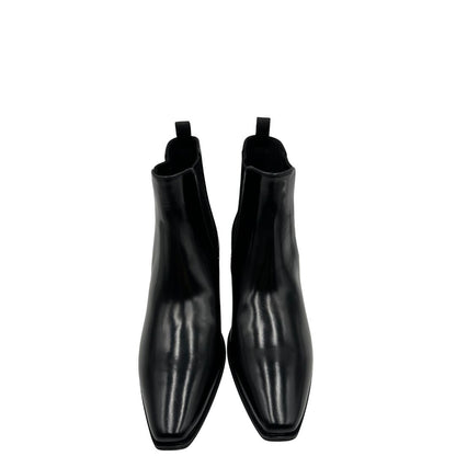 Stivaletti Prada in pelle pettinata nera, di lusso, originale, ottime condizioni, usati.