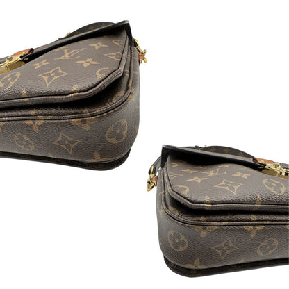 angoli  Borsa LV in canvas monogrammato marrone e hardware dorato, indossabile a tracolla o a mano, di lusso, originale, ottime condizioni, usata, originale. 