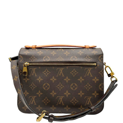 retro  Borsa LV in canvas monogrammato marrone e hardware dorato, indossabile a tracolla o a mano, di lusso, originale, ottime condizioni, usata, originale. 