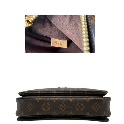 base  Borsa LV in canvas monogrammato marrone e hardware dorato, indossabile a tracolla o a mano, di lusso, originale, ottime condizioni, usata, originale. 