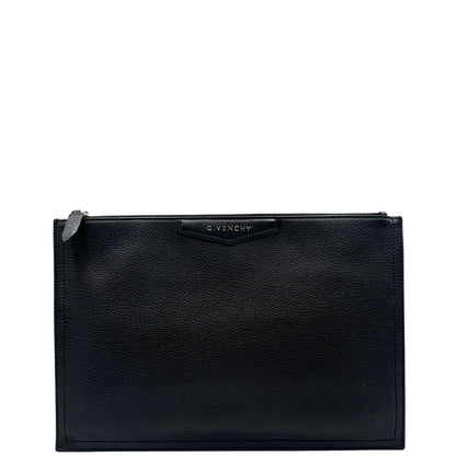 front  Pochette Antigona Givenchy in pelle martellata nera, di lusso, originale, ottime condizioni, usata. 