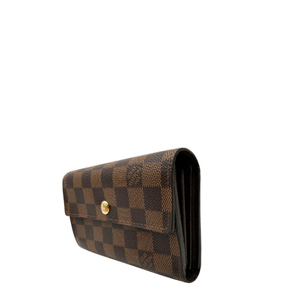lato Portafoglio LV in canvas Damier Ébène, di lusso, originale, ottime condizioni, usato. 