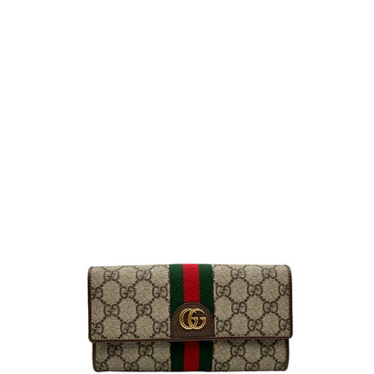 front Portafoglio Gucci in canvas beige GG con iconica striscia Web, sul retro presenta stampa Disney, di lusso, originale, ottime condizioni, usato. 
