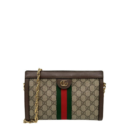 front Tracolla Ophidia GG con iconica striscia Web verde e rossa, di lusso, originale, ottime condizioni, usata. 
