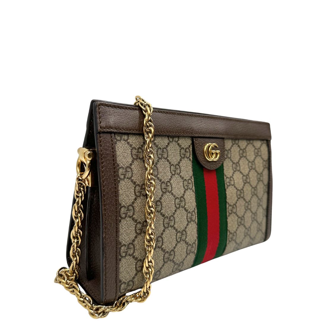 lato Tracolla Ophidia GG con iconica striscia Web verde e rossa, di lusso, originale, ottime condizioni, usata.