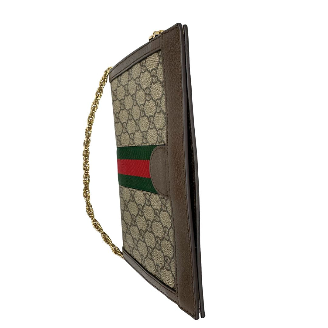 chiusura Tracolla Ophidia GG con iconica striscia Web verde e rossa, di lusso, originale, ottime condizioni, usata.