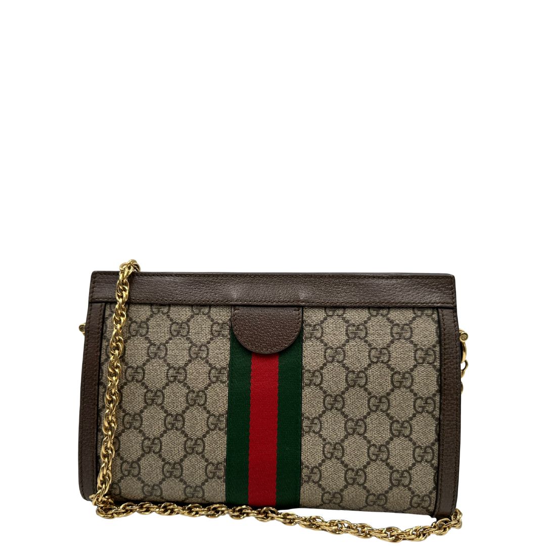 Retro, Tracolla Ophidia GG con iconica striscia Web verde e rossa, di lusso, originale, ottime condizioni.