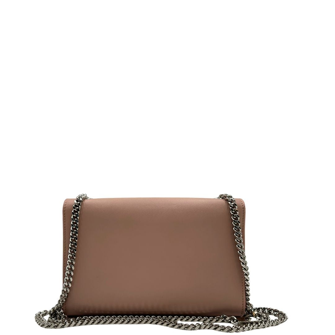 retro Borsa Saint Laurent Kate in pelle rosa con iconica nappa decorativa, di lusso, originale, ottime condizioni, usata. 