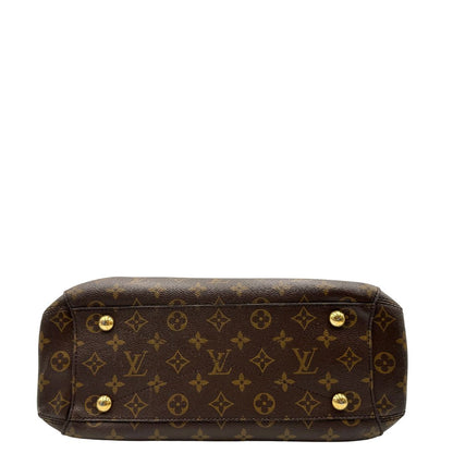 Base, Borsa Louis Vuitton Montaigne nella versione media in canvas marrone e hardware dorato, indossabile a mano oppure a spalla. Originale, usata, di lusso, in ottime condizioni.