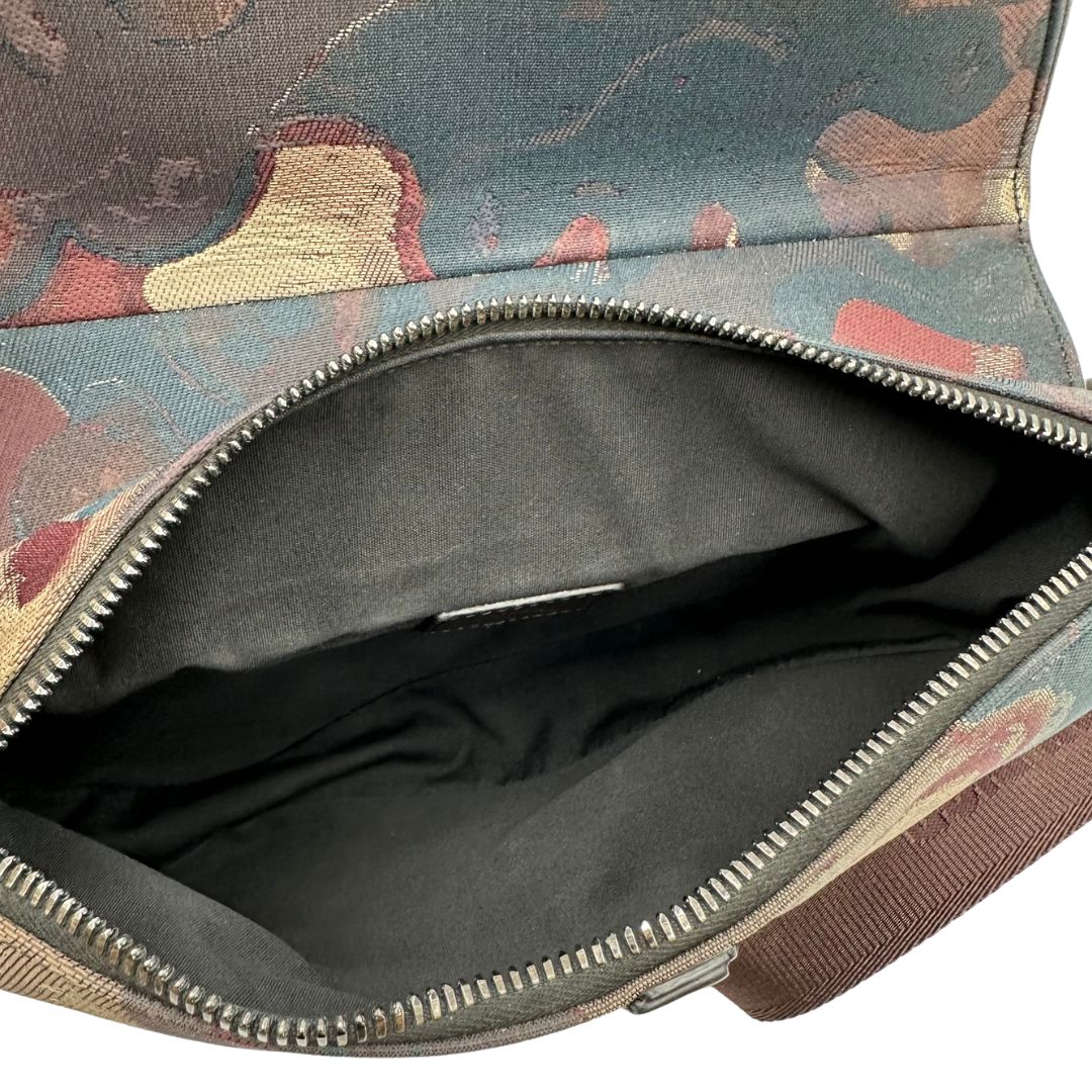  Borsa Christian Dior in tessuto camouflage in collaborazione con Peter Doig, di lusso, originale, ottime condizioni, usata.
