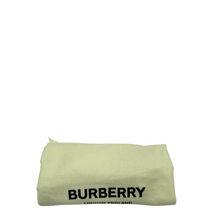 dustbag  bBorsa Burberry in pelle blu e profili in tessuto trama tartan, di lusso, originale, ottime condizioni, usata.