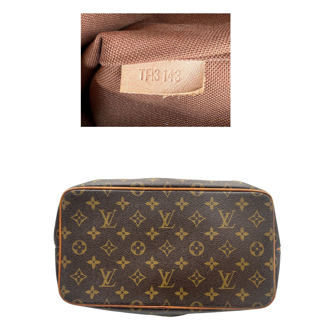 base Borsa LV strutturata in tela monogram e vacchetta naturale, nella misura PM, di lusso, originale, ottime, condizioni, usata. 