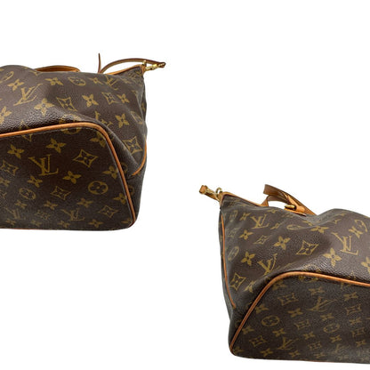 angoli Borsa LV strutturata in tela monogram e vacchetta naturale, nella misura PM, di lusso, originale, ottime, condizioni, usata. 