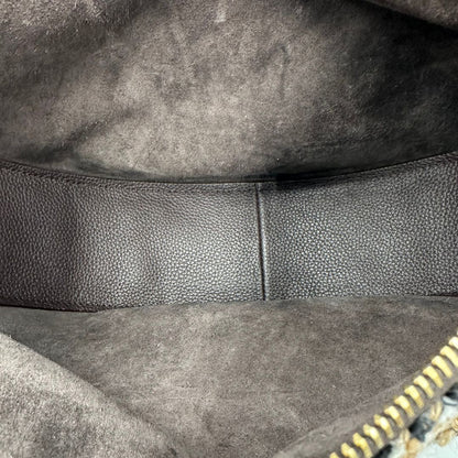 interno Borsa Burberry in tessuto bouclè check e finiture in pelle testa di moro, di lusso, originale, eccellenti condizioni, usata