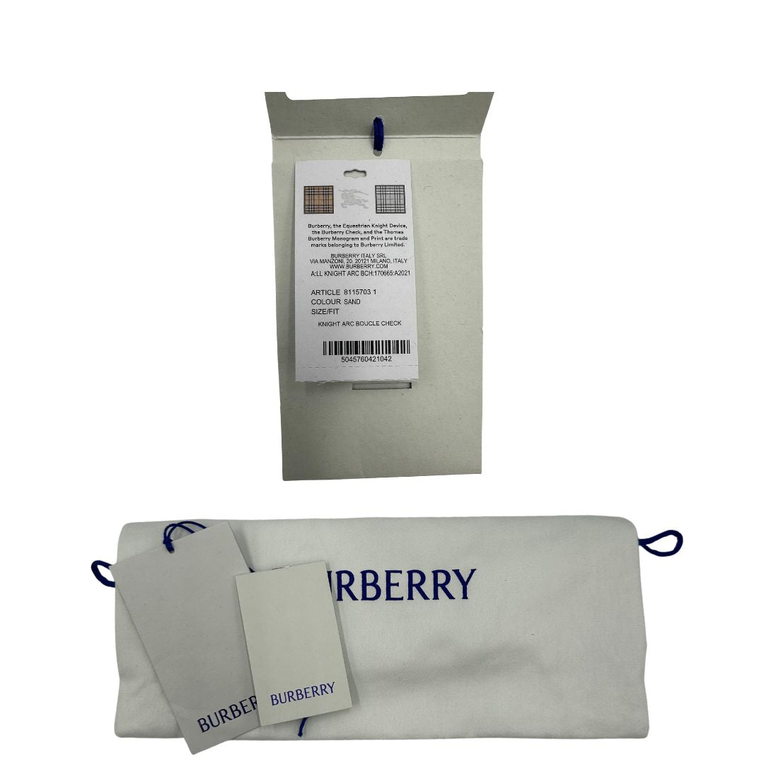 dustbag Borsa Burberry in tessuto bouclè check e finiture in pelle testa di moro, di lusso, originale, eccellenti condizioni, usata 