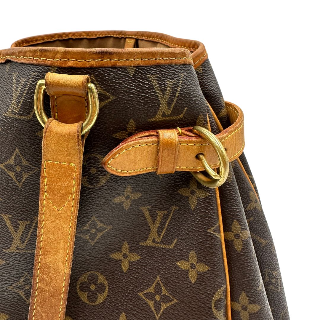 Borsa LV in canvas monogram e finiture in vacchetta naturale, di lusso, originale, ottime condizioni, usata. 