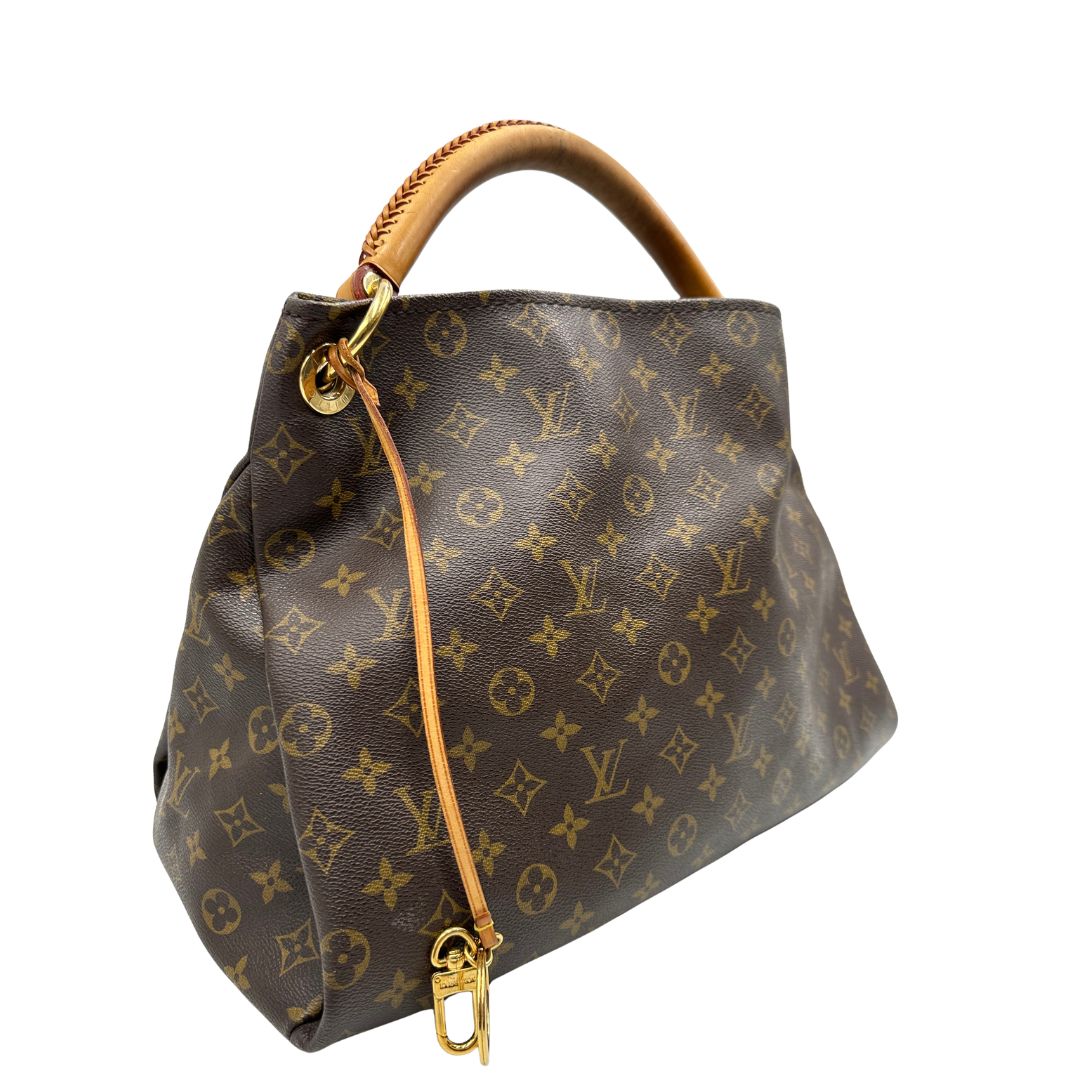 lato  Borsa LV Artsy in canvas monogram, indossabile a spalla o da portare a mano, di lusso, originale, ottime condizioni, usata 