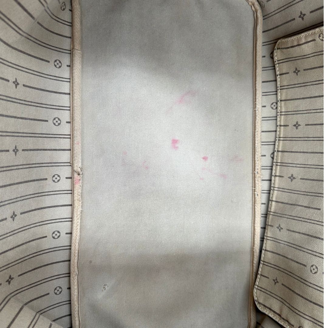 interno Louis Vuitton Neverfull nella versione GM in canvas monogram, di lusso, originale, ottime condizioni, usata. 