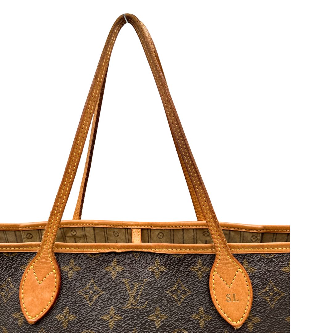 manici Louis Vuitton Neverfull nella versione GM in canvas monogram, di lusso, originale, ottime condizioni, usata. 