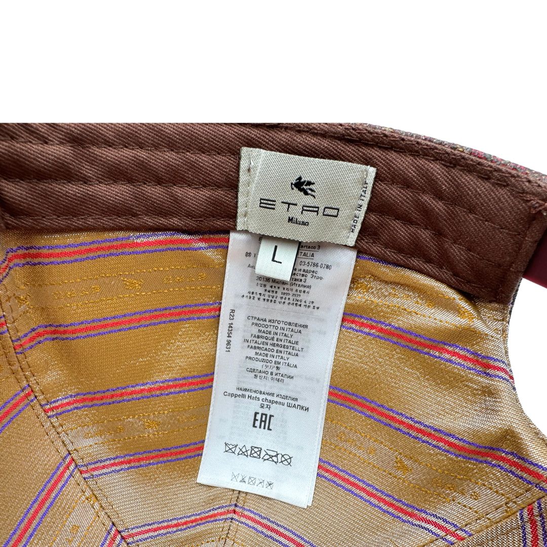 Cappello Etro con trama Paisley, di lusso, originale, eccellenti condizioni, usato