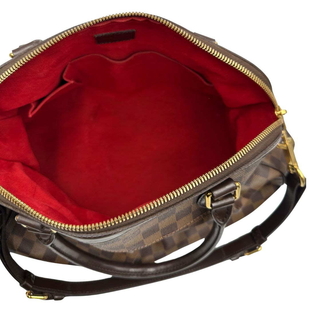 interno Borsa LV in canvas Damier Ébène nella versione GM, di lusso, originale, ottime condizioni, usata.