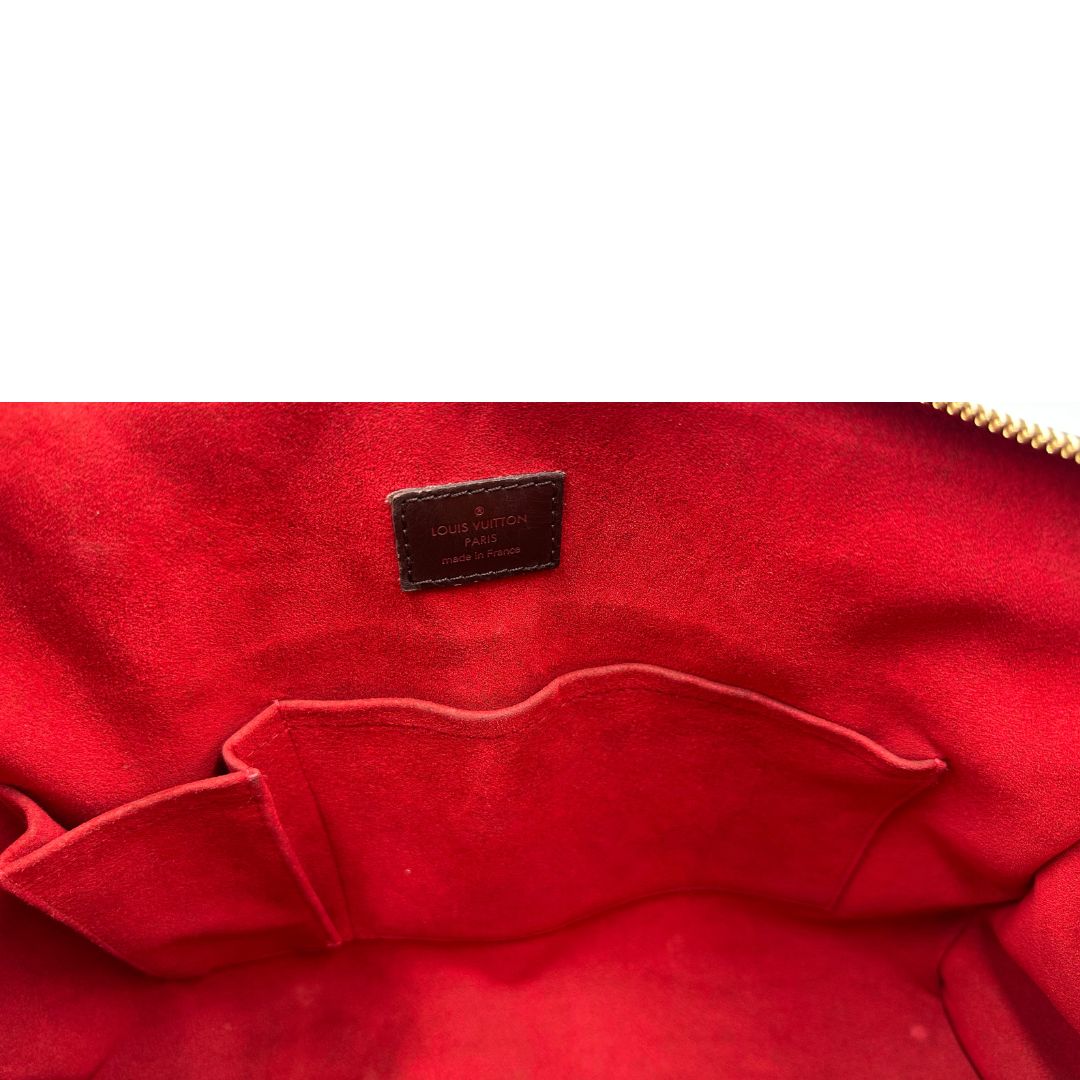 interno Borsa LV in canvas Damier Ébène nella versione GM, di lusso, originale, ottime condizioni, usata.