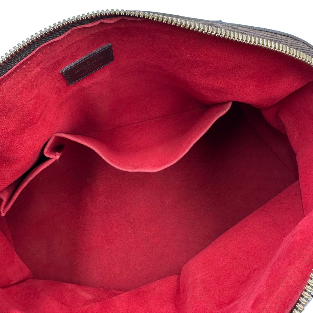 interno Borsa LV in canvas Damier Ébène nella versione GM, di lusso, originale, ottime condizioni, usata.