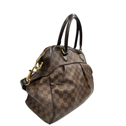 lato Borsa LV in canvas Damier Ébène nella versione GM, di lusso, originale, ottime condizioni, usata. 