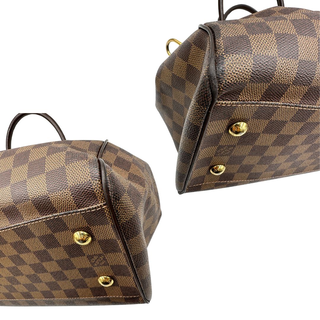 angoli Borsa LV in canvas Damier Ébène nella versione GM, di lusso, originale, ottime condizioni, usata. 