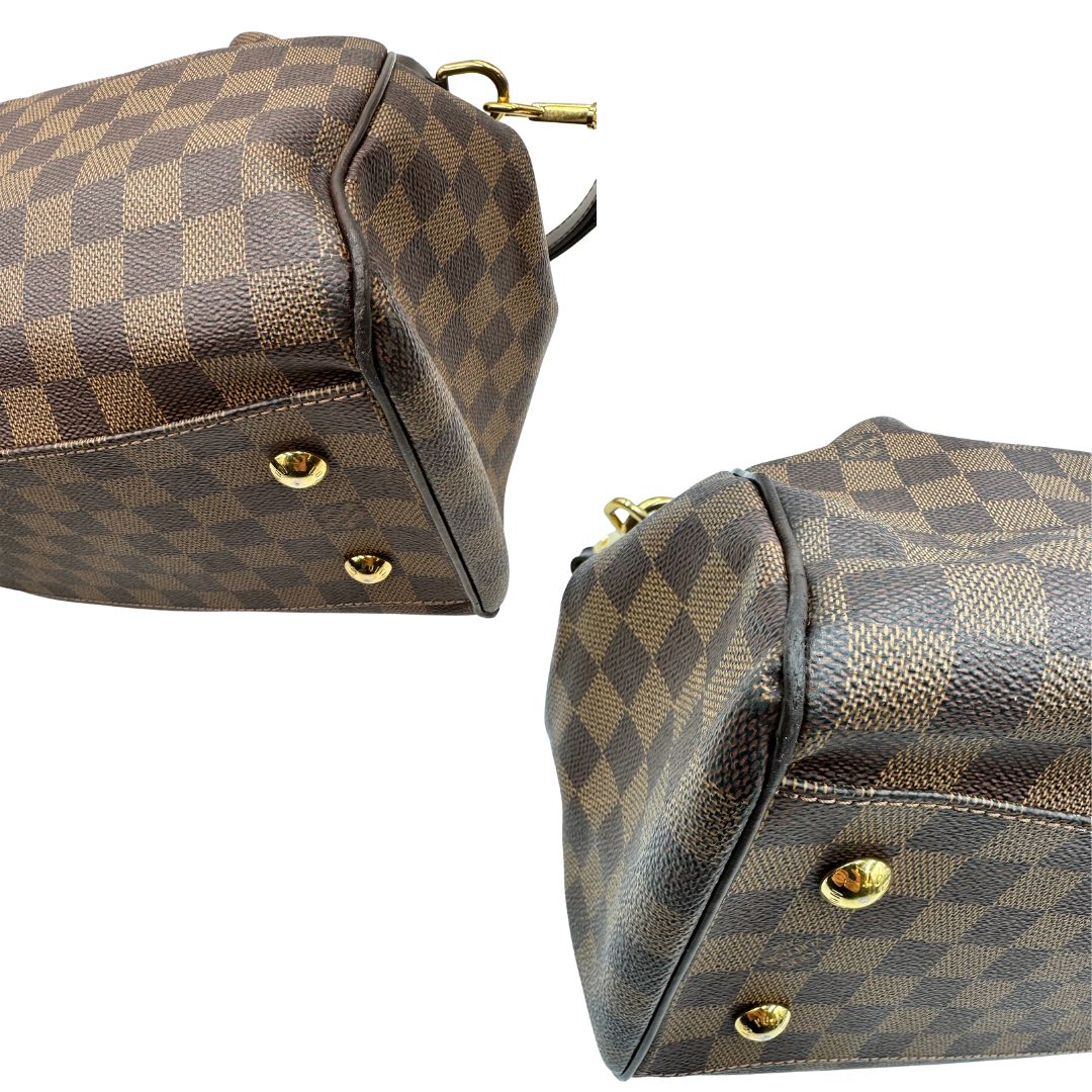 angoli Borsa LV in canvas Damier Ébène nella versione GM, di lusso, originale, ottime condizioni, usata. 