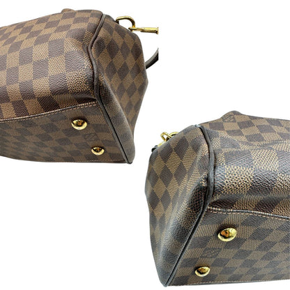 angoli Borsa LV in canvas Damier Ébène nella versione GM, di lusso, originale, ottime condizioni, usata. 