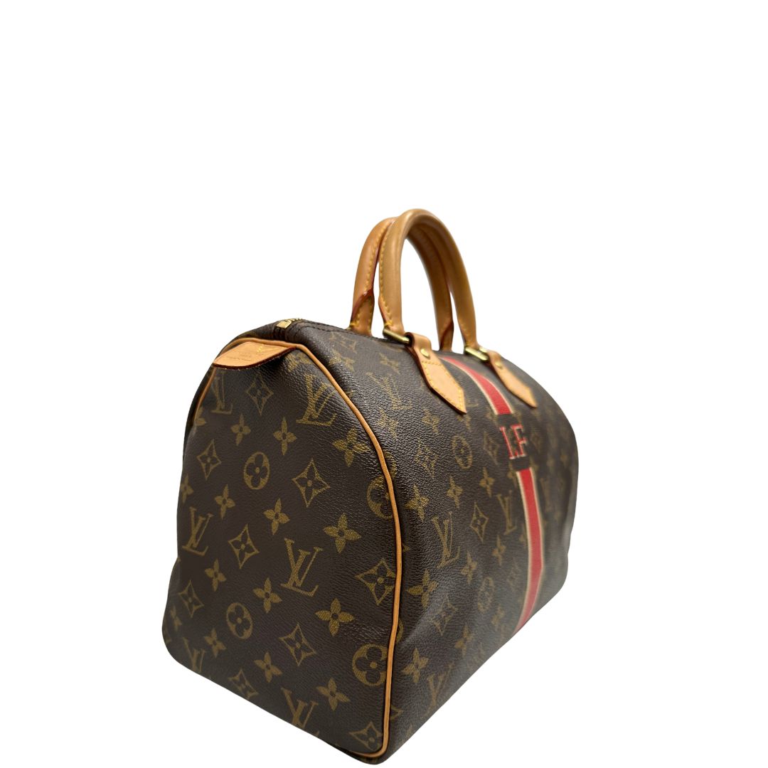 lato  Speedy Louis Vuitton monogram nella misura 30, di lusso, originale, ottime condizioni, usato. 