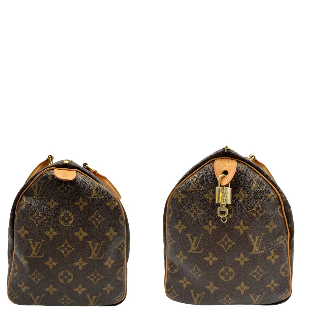 lato  Speedy Louis Vuitton monogram nella misura 30, di lusso, originale, ottime condizioni, usato. 