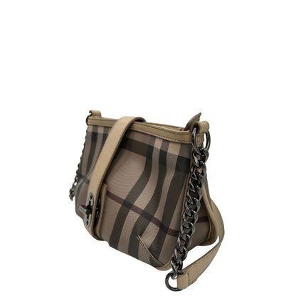 lato Borsa Burberry in canvas trama tartan, di lusso, originale, ottime condizioni, usata. 