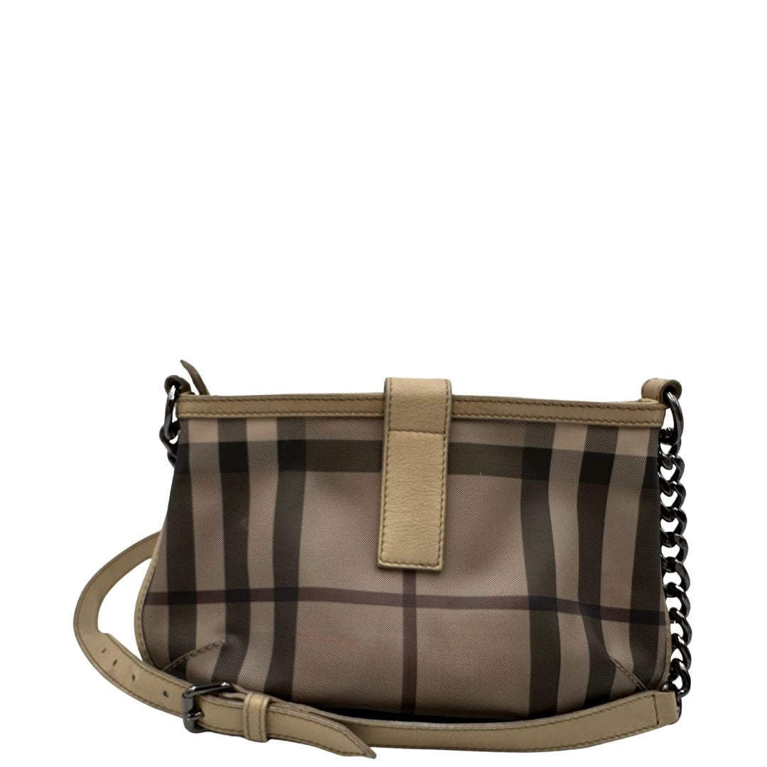 retro Borsa Burberry in canvas trama tartan, di lusso, originale, ottime condizioni, usata.