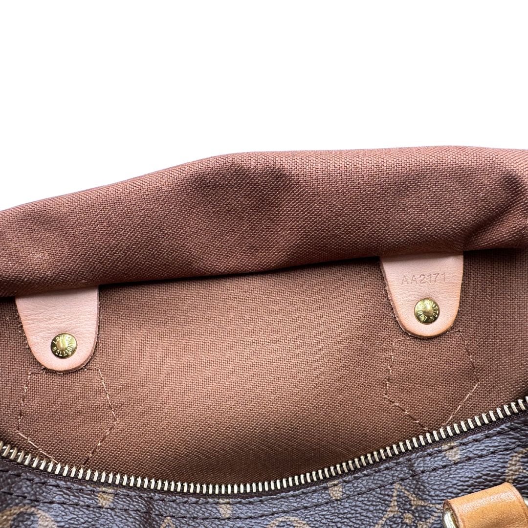 Codice, Speedy Louis Vuitton monogram nella misura 30. Originale, usato, di lusso, in ottime condizioni.