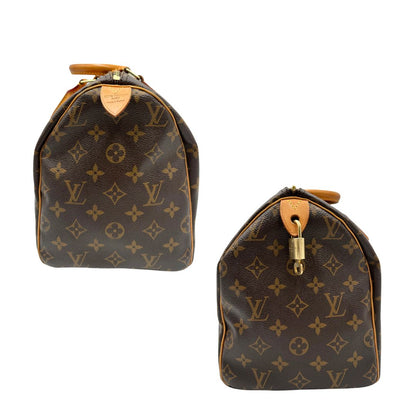 Laterale, Speedy Louis Vuitton monogram nella misura 30. Originale, usato, di lusso, in ottime condizioni.